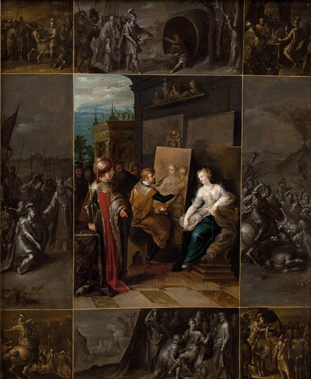 Apelles Painting Campaspe, 1620-1629. Creator: Frans Francken II.
