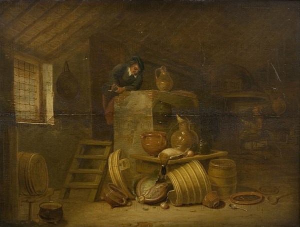 Interior of a Kitchen, 1622-1681. Creator: Cornelis Saftleven.