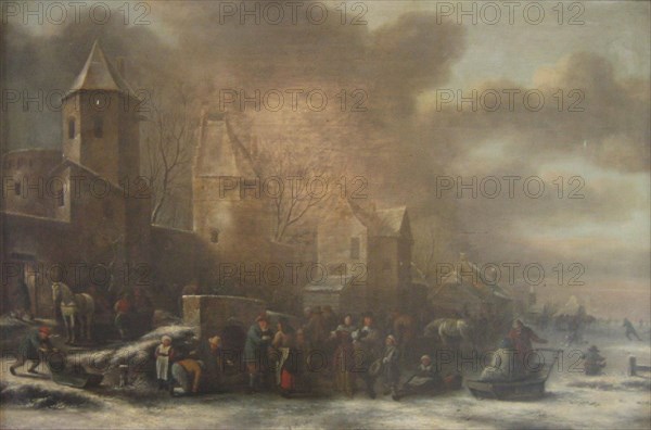 A Dutch Winter Scenery, 1625-1676. Creators: Klaes Molenaer, Jan Miense Molenaer.
