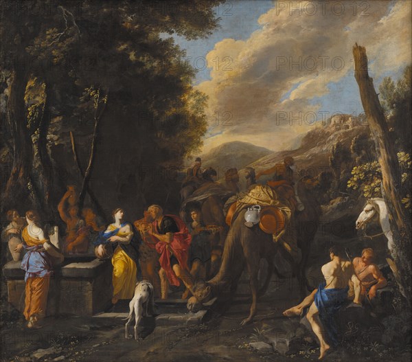 Rebecca and Eliezer at the Well;Abraham's Servant (Eliezer) Meets Rebecca at the Well, 1627-1679. Creator: Domenico Gargiulo.