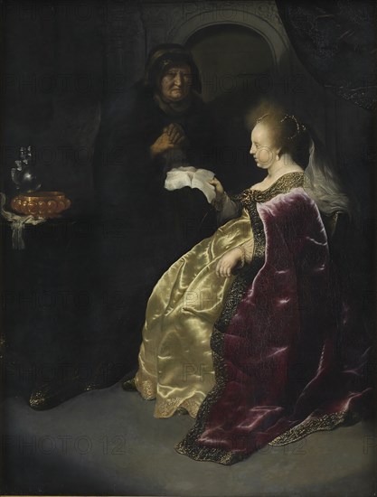 Esther reading Haman's Decree of the Extermination of the Jews, 1630-1639. Creators: Salomon Koninck, Rembrandt Harmensz van Rijn, Jan Lievens.