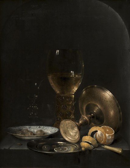 Still life. Breakfast Piece in a Stone Niche, 1640-1649. Creator: Jan Hendricksz van Zuylen.