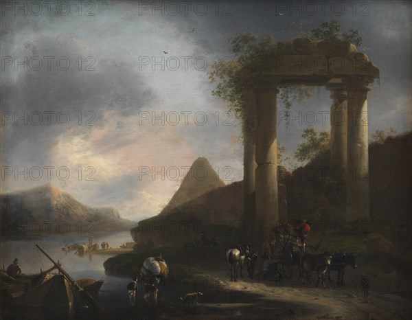 Italian Landscape with Classical Ruins, 1642-1678. Creator: Willem Schellinks.