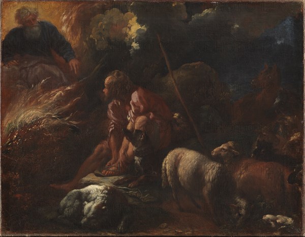 Moses and the Burning Bush, 1645-1691. Creator: Livio Mehus.