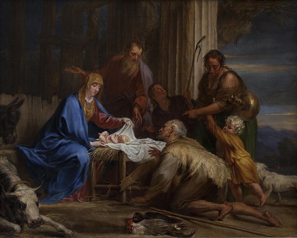 The Adoration of the Shepherds, 1650-1659. Creator: Jan Boeckhorst.