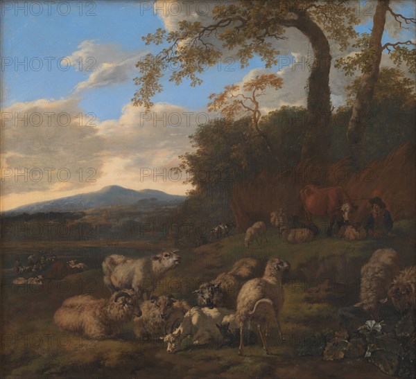 The Flock of Sheep, 1661. Creator: Jacob van der Does the Elder.