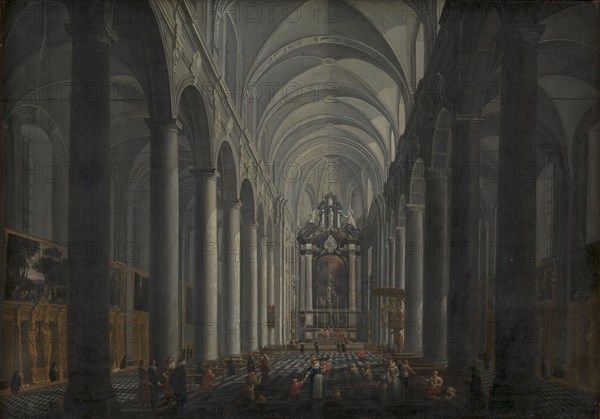 Interior of the Jesuit Church in Bruges, 1675-1721. Creator: Jacob Balthasar Peeters.