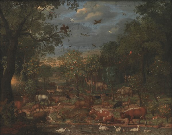 Paradise before the Fall of Man, 1690-1695. Creator: Franz Rosel von Rosenhof.