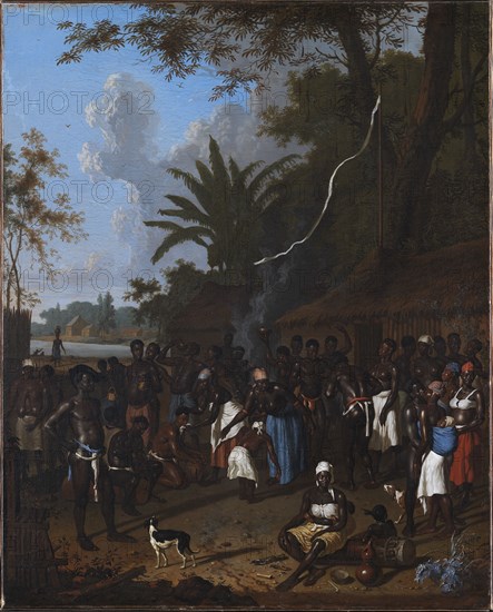 Ritual Slave Party on a Sugar Plantation in Surinam, 1706-1708. Creators: Dirk Valkenburg, Dionys Verburg, Willem Willemsz Buytewech.
