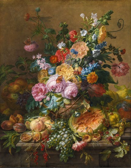 Flowers, 1715-1789. Creator: Dominicus Gottfried Waerdigh.