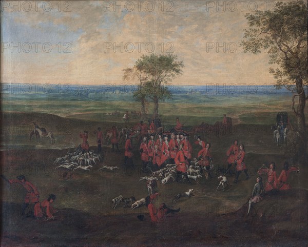 Princesses, partly in male dress, participating in a hunt, 1749-1848. Creator: Unknown.