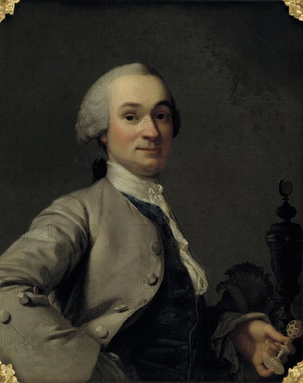 Portrait of Lorenz Spengler, Ivory Turner and Curator of the Royal Danish Kunstkammer, 1756-1757. Creator: Vigilius Erichsen.