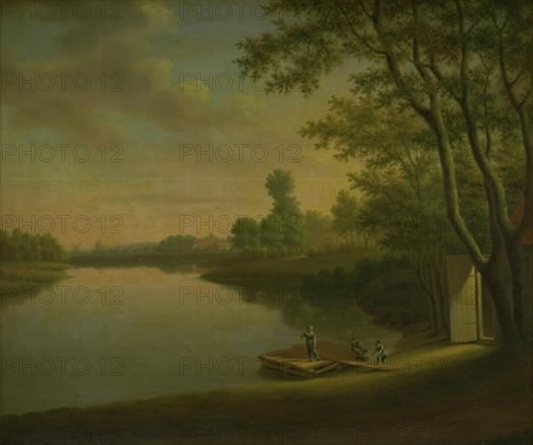 View of Sortedamssoen towards Norrebro, 1798-1809. Creator: Elias Meyer.