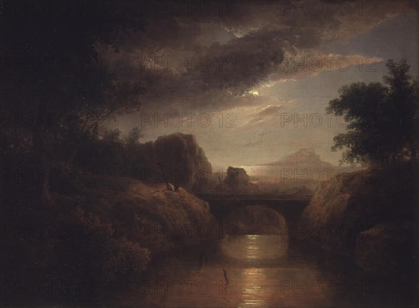 Moonlit Landscape, 1808-1856. Creator: Thomas Doughty.