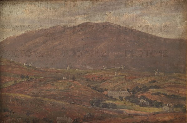 Landscape near Sétúbal, Portugal, 1839. Creator: Thorald Brendstrup.