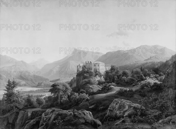 The Ruins of Hasselberg Castle near Bolzano, Tyrol, 1845. Creator: Johann Hermann Carmiencke.