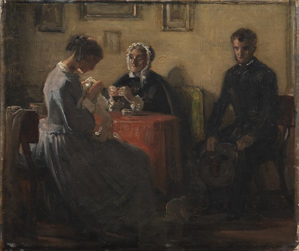 The suitor's visit, 1855-1856. Creator: Wilhelm Marstrand.