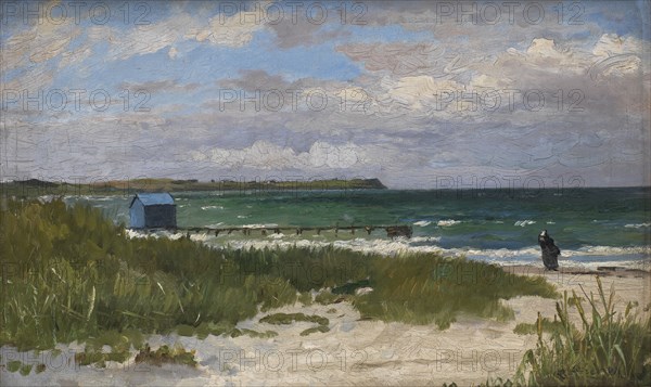 The coast at Hornbæk, 1866-1915. Creator: Carl Ludvig Locher.