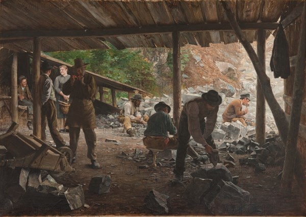 Stone Workers, 1888. Creator: Axel Jungstedt.