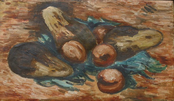 Eggplants and Pomegranates, 1890-1943. Creator: Marsden Hartley.