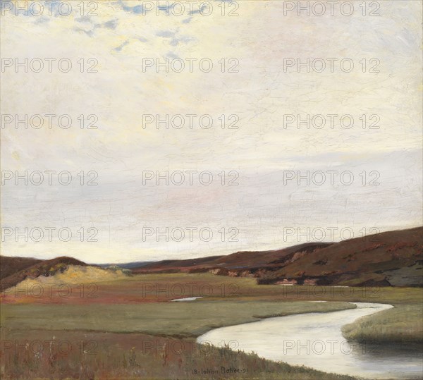 A Summer's Day by the River Karup, Jutland, 1891. Creator: Johan Rohde.