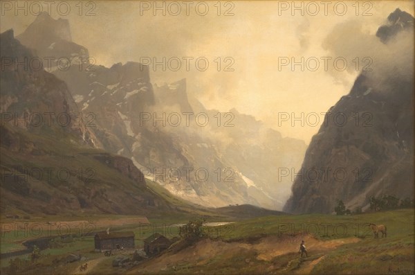 The Troll Peaks in Romsdalen: The Foot of Romsdalshorn to the Right, 1894. Creator: Hans Fredrik Gude.