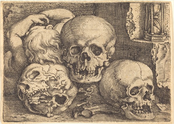 Child with Three Skulls, 1529. Creator: Barthel Beham.