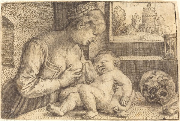 Madonna with Skull, 1520s. Creator: Barthel Beham.