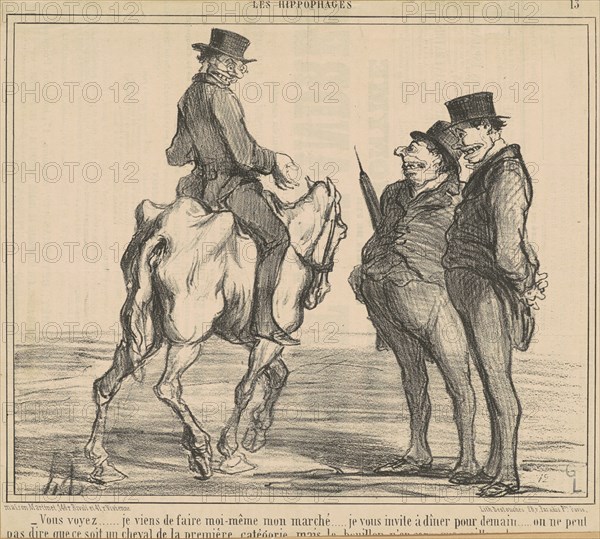 Vous voyez ... je viens de faire ... mon marché ..., 19th century. Creator: Honore Daumier.