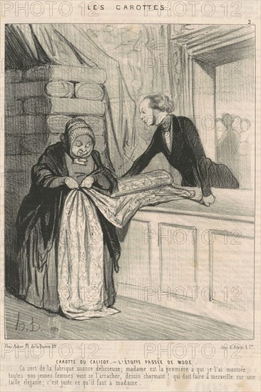 Carotte du calicot, 19th century. Creator: Honore Daumier.