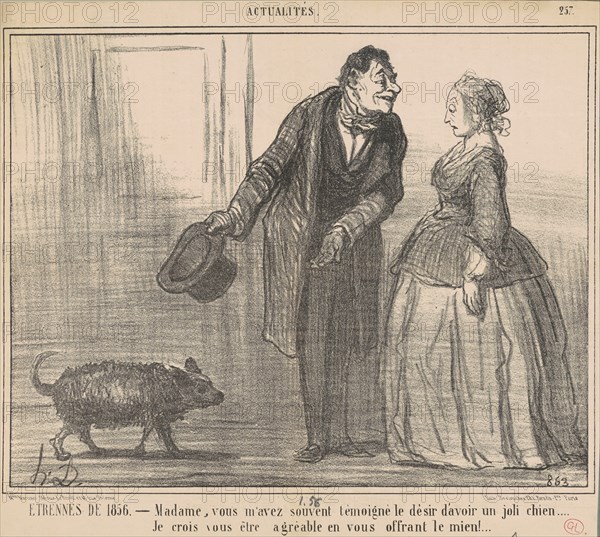 Etrennes de 1856 ..., 19th century. Creator: Honore Daumier.