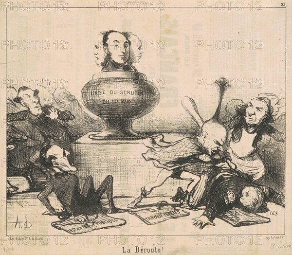 La dêroute!, 19th century. Creator: Honore Daumier.