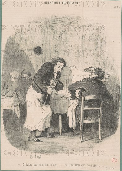 N'faites pas attention m'sieu ..., 19th century. Creator: Honore Daumier.