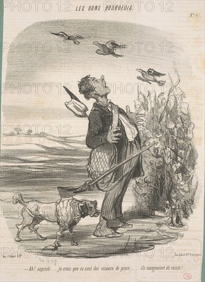 Ah! ... Je crois que ce sont des oiseaux de proie ..., 19th century. Creator: Honore Daumier.