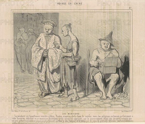 Les mendians, 19th century. Creator: Honore Daumier.