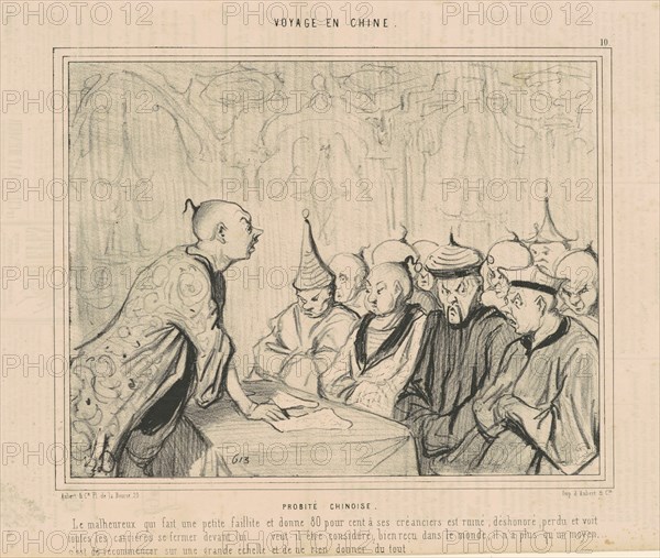 Probité chinoise, 19th century. Creator: Honore Daumier.