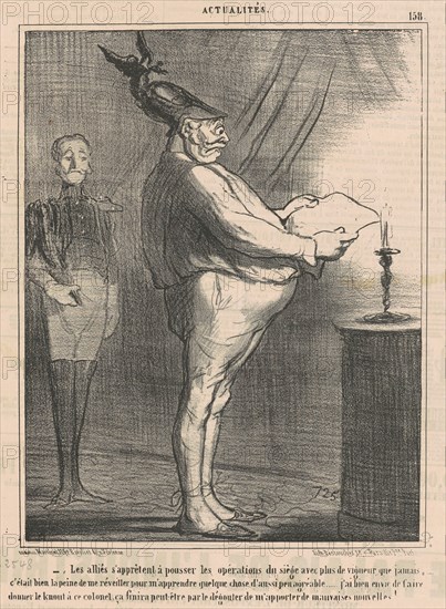 Les alliés s'appretent a pousser les opérations ..., 19th century. Creator: Honore Daumier.