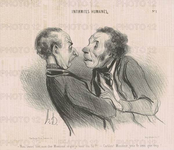 Vous sentez bien, mon cher monsieur..., 19th century. Creator: Honore Daumier.