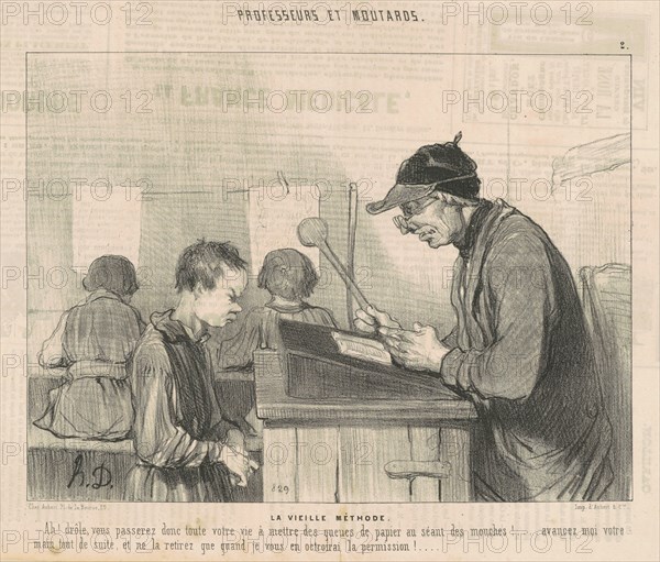 La vielle méthode, 19th century. Creator: Honore Daumier.