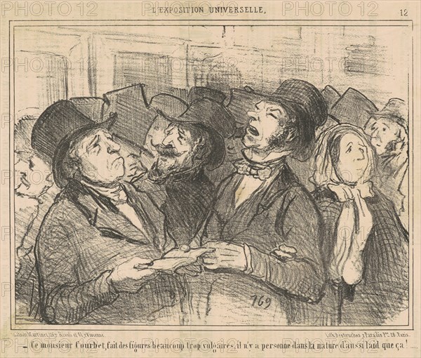 Ce Monsieur Courbet, fait des figures ... vulgaires ..., 19th century. Creator: Honore Daumier.