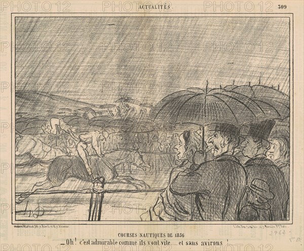 Courses nautiques de 1856, 19th century. Creator: Honore Daumier.