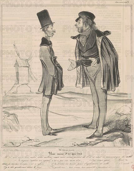 Une mine d'or qui dort, 19th century. Creator: Honore Daumier.