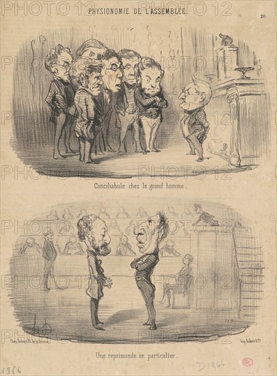 Conciliabule chez le grand homme, 19th century. Creator: Honore Daumier.
