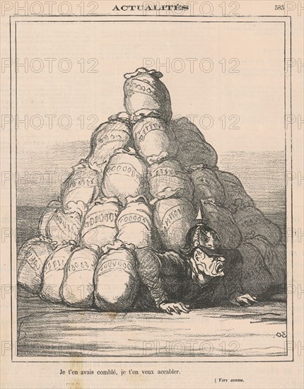 Je t'en avais comblé ..., 19th century. Creator: Honore Daumier.