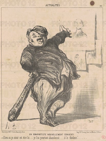 Un Bonapartiste nouvellement converti, 19th century. Creator: Honore Daumier.