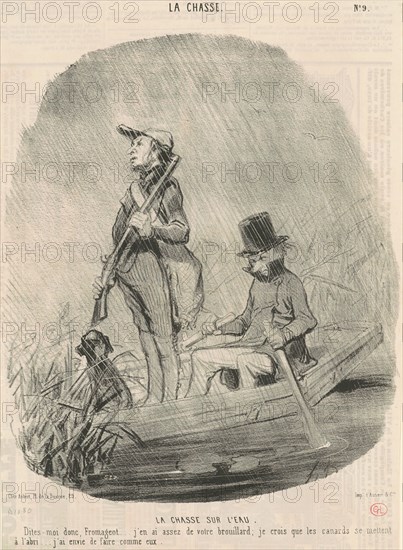 La chasse sur l'eau, 19th century. Creator: Honore Daumier.