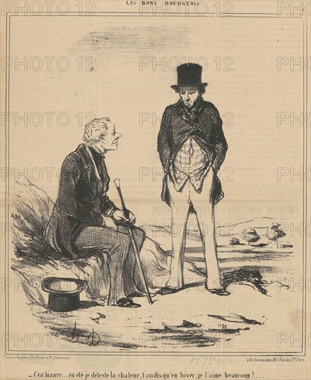 C'est bizarre ... été, 19th century. Creator: Honore Daumier.