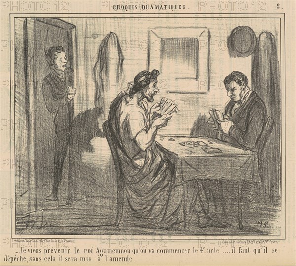 Je viens prévenir le roi Agamemnon ..., 19th century. Creator: Honore Daumier.