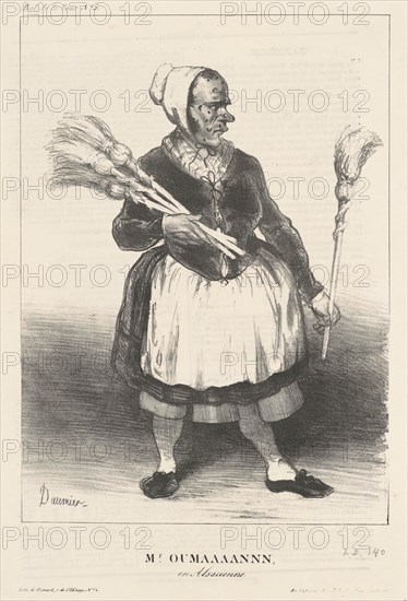 Mr. Oumaaaannn, en Alsacienne, 1833.  Creator: Honore Daumier.