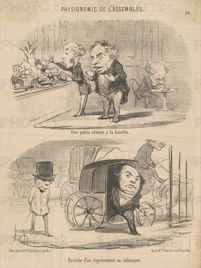 Une petite séance a la buvette, 19th century. Creator: Honore Daumier.